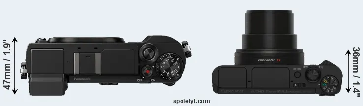 Compare GX9 versus HX80 top