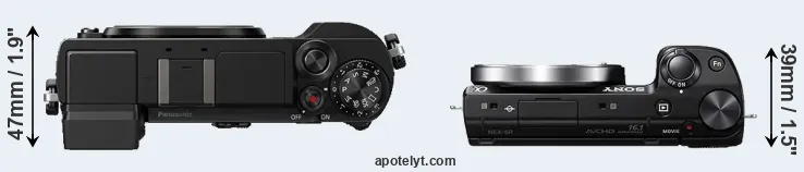 Compare GX9 versus NEX-5R top
