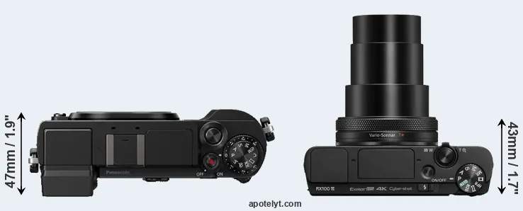 Compare GX9 versus RX100 VI top