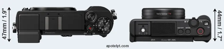 Compare GX9 versus ZV-1 top
