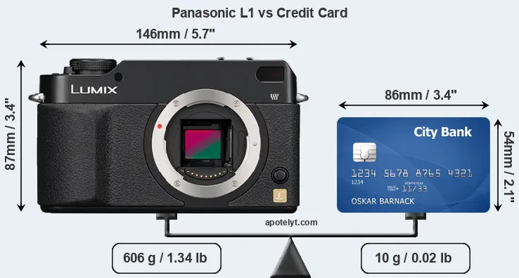 Panasonic L1 vs credit card front