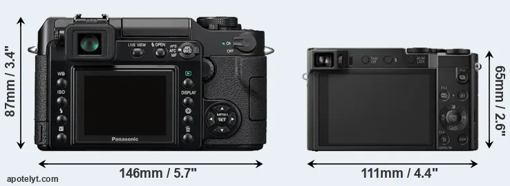 Comparison L1 or TZ100 rear