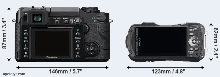 Comparison L1 or WG-60 rear