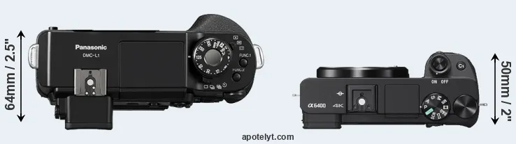 Compare L1 versus A6400 top