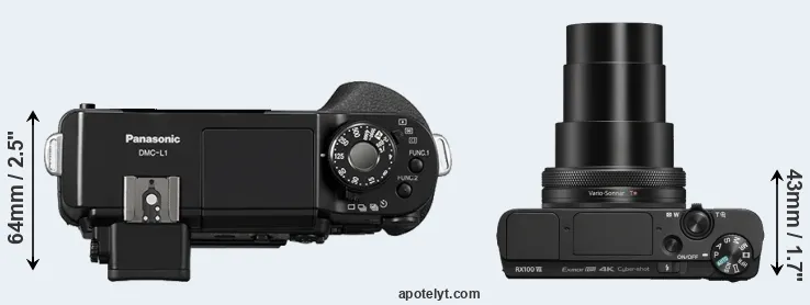 Compare L1 versus RX100 VII top
