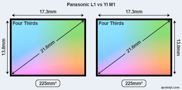 Panasonic L1 and YI M1 sensor measures
