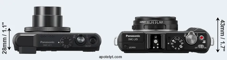 Compare LF1 versus LX5 top