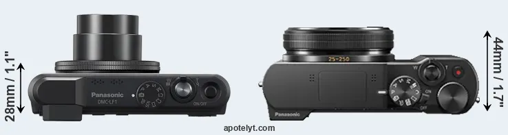 Compare LF1 versus TZ100 top