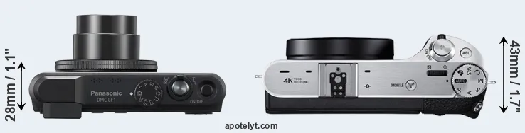 Compare LF1 versus NX500 top