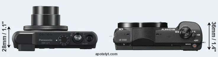 Compare LF1 versus A5100 top