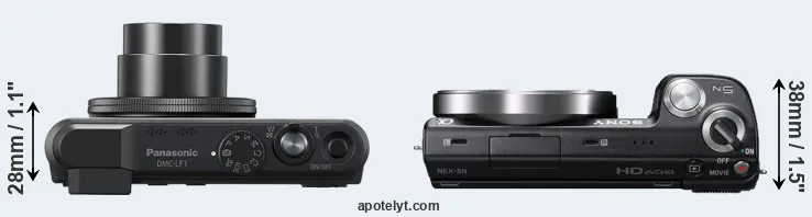 Compare LF1 versus NEX-5N top