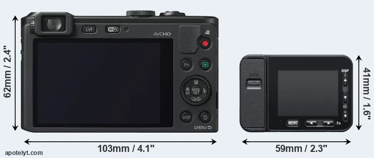 Comparison LF1 or RX0 II rear