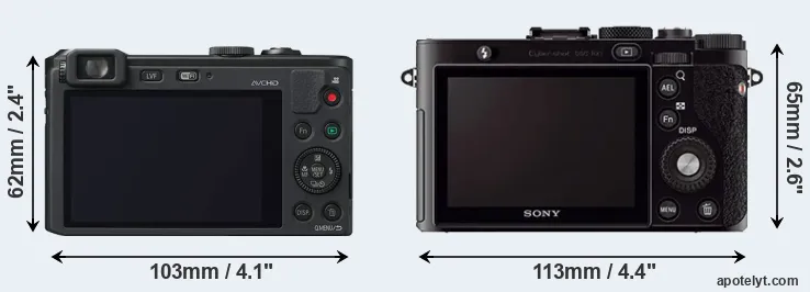 Comparison LF1 or RX1 rear