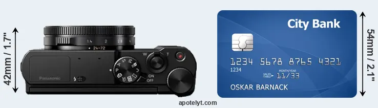LX10 versus credit card top view
