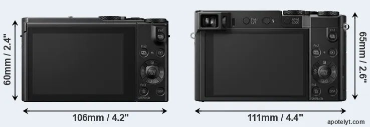 Comparison LX10 or ZS100 rear