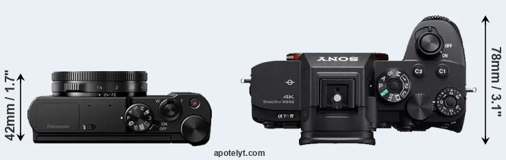 Compare LX10 versus A7R IV top