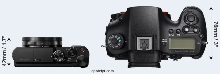 Compare LX10 versus A99 II top
