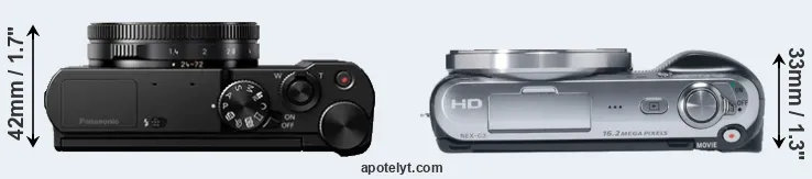 Compare LX10 versus NEX-C3 top