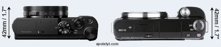 Compare LX10 versus NEX-F3 top