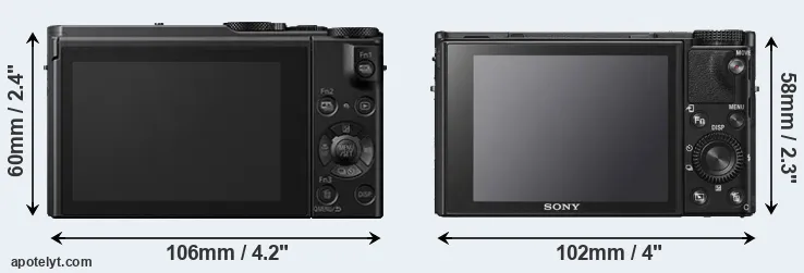 Comparison LX10 or RX100 VI rear