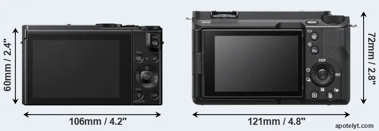 Comparison LX10 or ZV-E1 rear