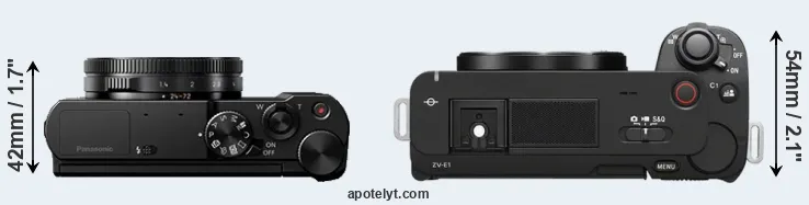 Compare LX10 versus ZV-E1 top