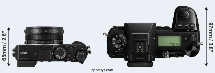 Compare LX100 II versus S1R top