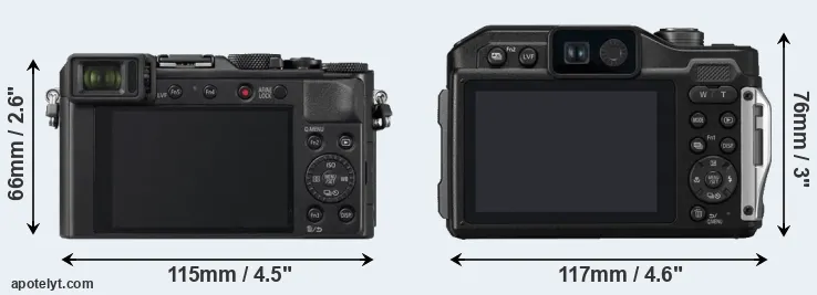 Comparison LX100 II or TS7 rear
