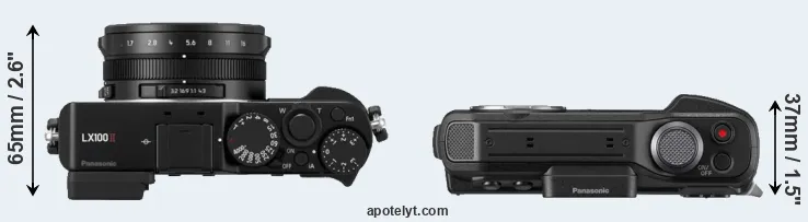 Compare LX100 II versus TS7 top