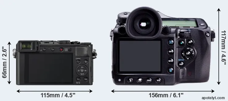 Comparison LX100 II or 645D rear