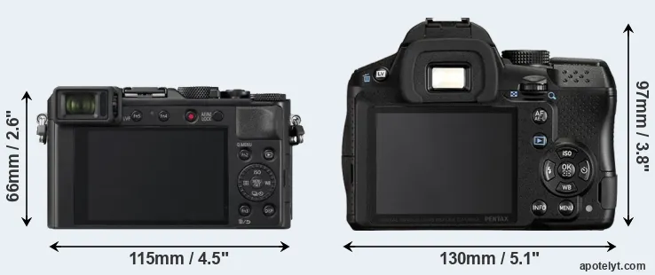 Comparison LX100 II or K-30 rear