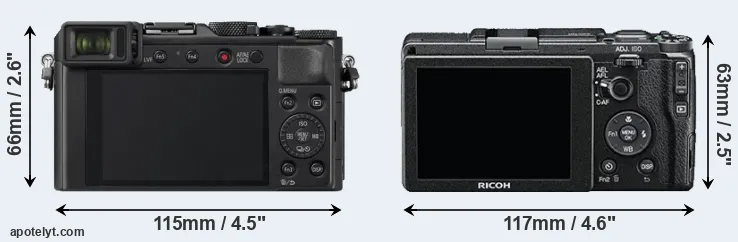 Comparison LX100 II or GR II rear
