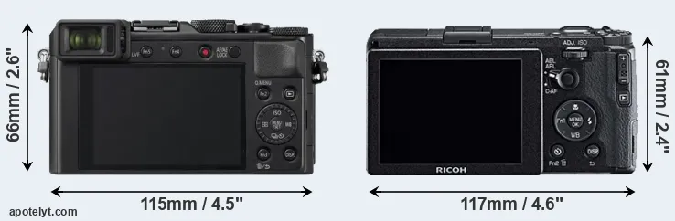 Comparison LX100 II or GR rear