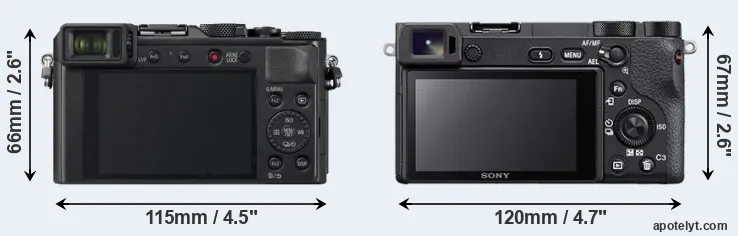 Comparison LX100 II or A6500 rear
