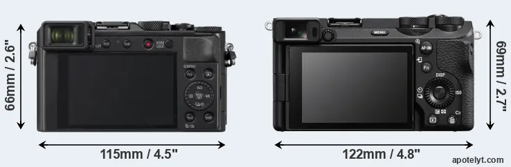 Comparison LX100 II or A6700 rear