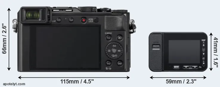 Comparison LX100 II or RX0 II rear
