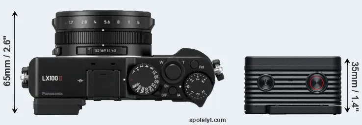 Compare LX100 II versus RX0 II top