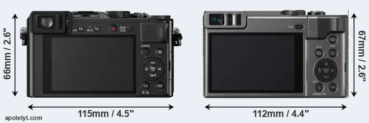 Comparison LX100 or ZS70 rear