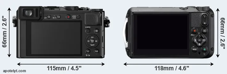 Comparison LX100 or WG-6 rear