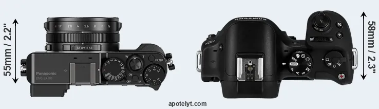 Compare LX100 versus NX30 top