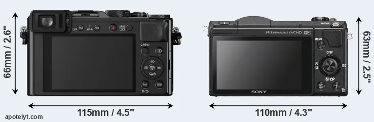 Comparison LX100 or A5100 rear