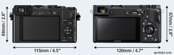 Comparison LX100 or A6300 rear