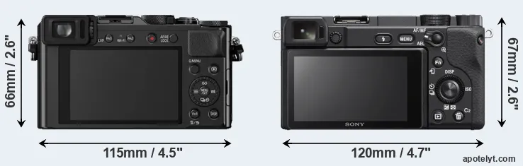 Comparison LX100 or A6400 rear