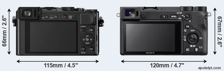 Comparison LX100 or A6500 rear