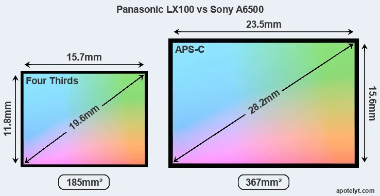 Panasonic LX100 and Sony A6500 sensor measures