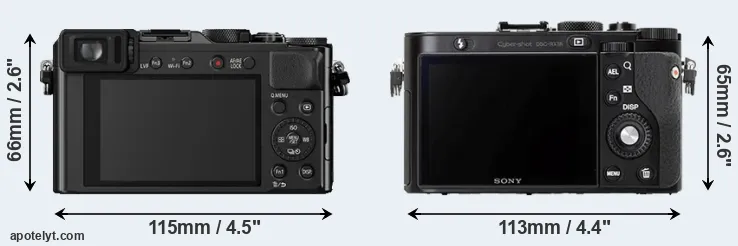 Comparison LX100 or RX1R rear