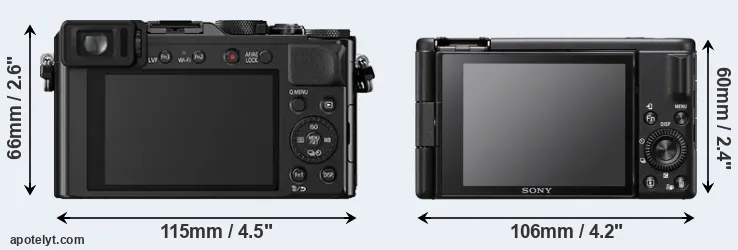 Comparison LX100 or ZV-1F rear