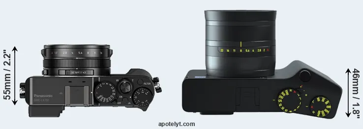 Compare LX100 versus ZX1 top