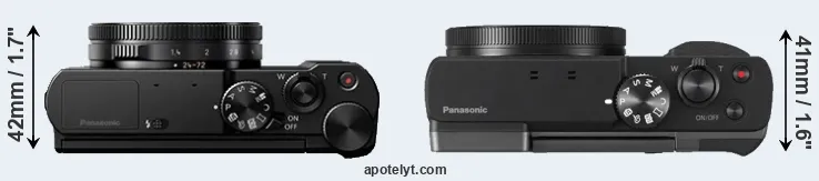 Compare LX15 versus ZS70 top