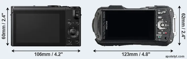 Comparison LX15 or WG-60 rear